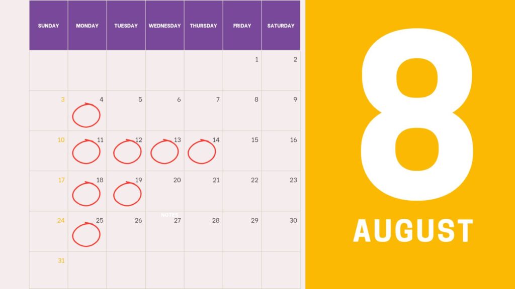 ８月のおやすみ